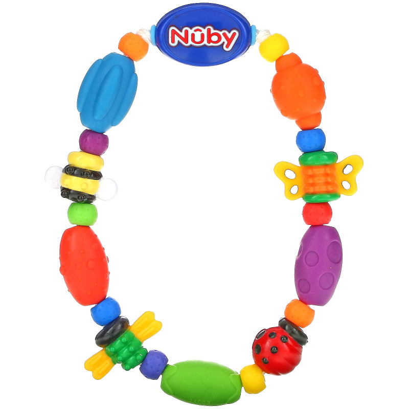 Nuby, Успокаивающий прорезыватель, Bug-а-Loop, 3 + месяцев, 1 шт.