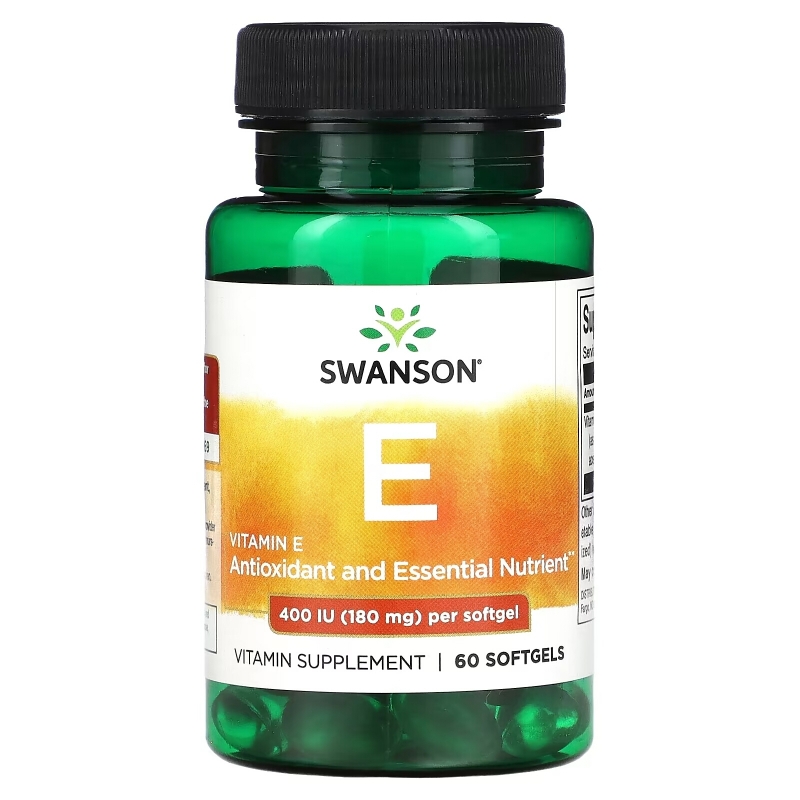 Swanson, Vitamin E, 180 mg (400 IU), 60 Softgels