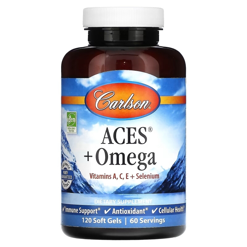 Carlson, ACES + Omega, 120 Softgels